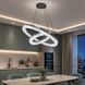 Современная подвесная LED люстра Diasha 1712/500+300BK для спальни и гостиной, черная, 2 кольца, 54 W, освещение 10-16 м&sup2; 1712/500+300BK фото 1