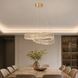 Подвесная хрустальная LED-люстра Artlight 555-600GD с переплетёнными кольцами, золото, 113 Вт, от 13-20 м&sup2; 555-600GD фото 1
