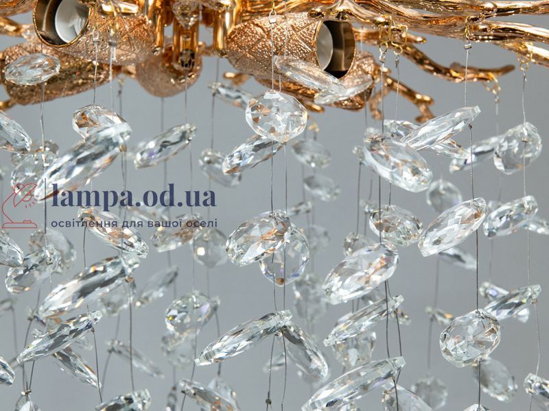 Стельова люстра Diasha Гліцинія P8060/D500GD золото 5xE14 до 16 м2 P8060/D500GD фото