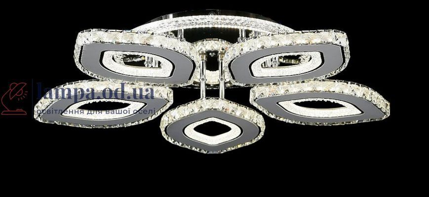 Сучасна кришталева LED люстра Splendid Ray Lk2368/5 LED WT хром з пультом до 20 м2 30420676 фото