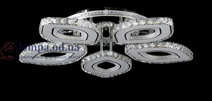 Сучасна кришталева LED люстра Splendid Ray Lk2368/5 LED WT хром з пультом до 20 м2 30420676 фото