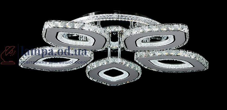 Сучасна кришталева LED люстра Splendid Ray Lk2368/5 LED WT хром з пультом до 20 м2 30420676 фото