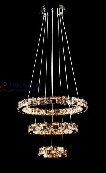 Світлодіодна люстра Splendid Ray L50604J/500+350+200/3 LED з кришталем, хром, 100 Вт, з пультом і димером 30436446 фото