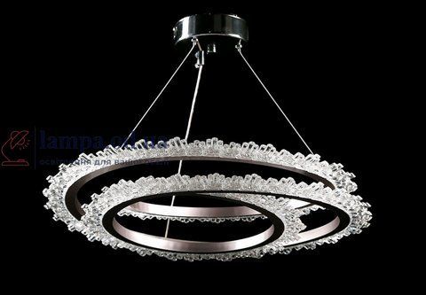 Люстра стельова LED Splendid Ray L147/1, 1 лампа, хром, білий, сучасний стиль, регульована висота 30-100 см 30432510 фото