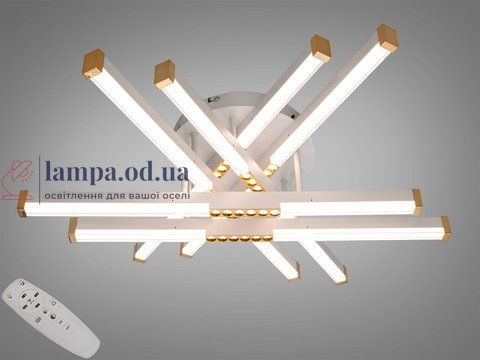 Светодиодная люстра Diasha 2531WH+WH dimmer для спальни, кухни и гостиной, димер, пульт, 80 W, 67 см, 13-19m&sup2; 2531WH+WH dimmer фото