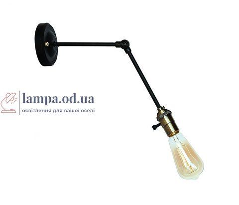 Бра настінне Levistella 752WT1903-1, E27, 60W, чорний з бронзовим патроном, металеве, сучасний стиль для дому LVS04514 фото