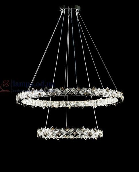 Светодиодная люстра Splendid Ray L40802/ 80+50/2 LED, 2 кольца, пульт, диммер, 100 Вт 30436507 фото