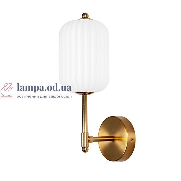 Вертикальне LED бра з рифленим циліндричним плафоном Levistella 900WA204-1, 8 Вт, 4000K, бронза з білим, 32 см, код LVS7210 LVS7210 фото