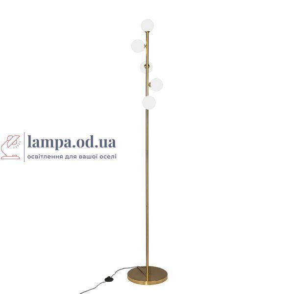 Торшер напольний Levistella 7529834-5 BRONZE, 5 плафонів, металевий корпус, білий скляний абажур, сучасний стиль для дому LVS4938 фото