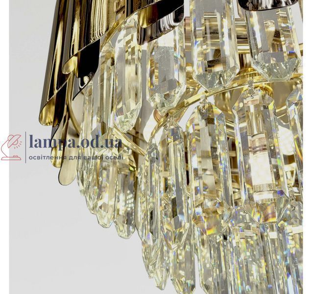 Компактная каскадная хрустальная люстра Artlight 88128/400, золото, 6 ламп E14, &Oslash;40,4 см, от 6-15 м&sup2; 88128/400 фото