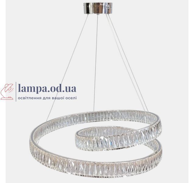 Підвісна кришталева LED-люстра Artlight 555-800CH з переплетеними кільцями, хром, 170 Вт, від 20-30 м&sup2; 555-800CH фото