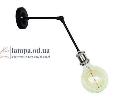 Настенное бра Levistella 752WT1101-1, E27, 60W, черный с хромированным патроном, современный стиль для дома LVS04482 фото