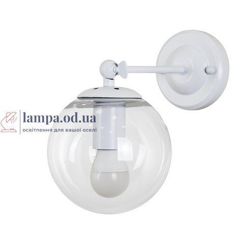 Бра настінне Levistella 756WPR150F-1 WH+CL, E27, 150 мм, білий, прозоре скло, сучасний стиль для дому LVS4911 фото