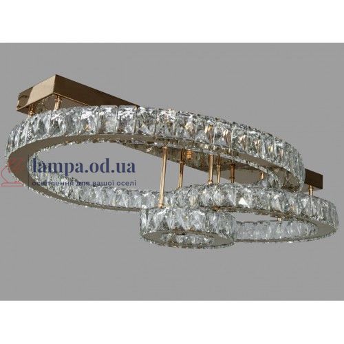 Люстра кільця Led Linisoln 7708-3D GD метал/скло золотий 3 лампи 7708-3D GD фото