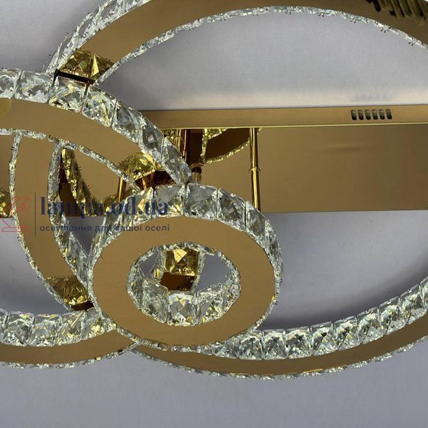 Люстра кільця Led Linisoln 7708-3D GD метал/скло золотий 3 лампи 7708-3D GD фото