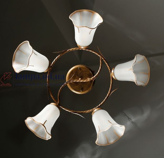 Люстра Splendid Ray L82326/5, E27, 5 ламп, 30 см, бронза, білий, стильна для спальні 30210284 фото