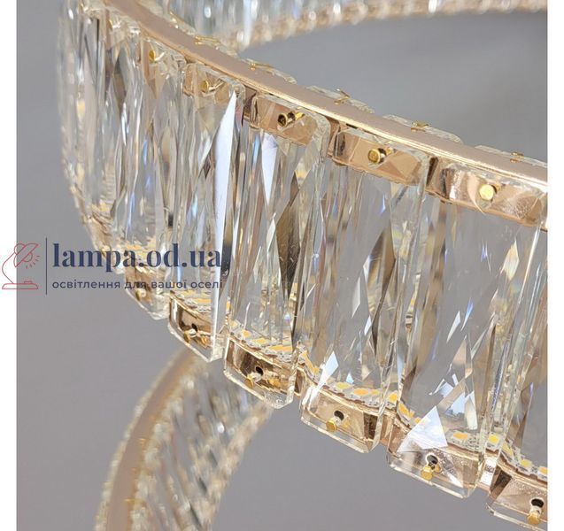 Подвесная хрустальная LED-люстра Artlight 555-800GD с переплетёнными кольцами, золото, 170 Вт, от 20-30 м&sup2; 555-800GD фото