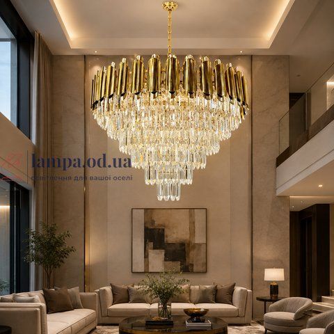 Большая каскадная хрустальная люстра Artlight 88128/800, золото, 18 ламп E14, &Oslash;79,7 см, от 20-30 м&sup2; 88128/800 фото