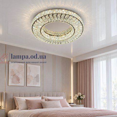 Потолочная LED люстра Linisoln 3320-600 CH/FG, 160 Вт, хром и золото, 57 см, 17-20 м&sup2; 3320-600 CH/FG фото
