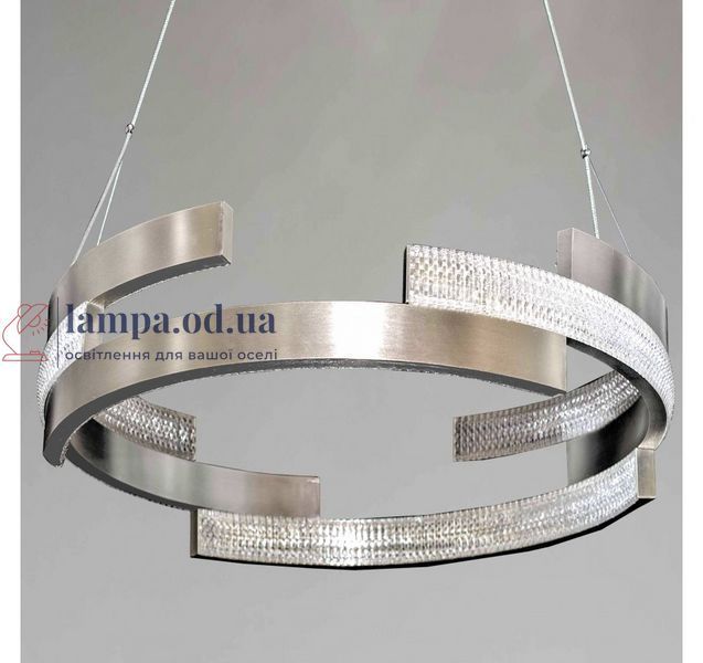 Срібляста підвісна LED люстра-кільце з прозорим декором Artlight 3684/85SN 3684/85SN фото