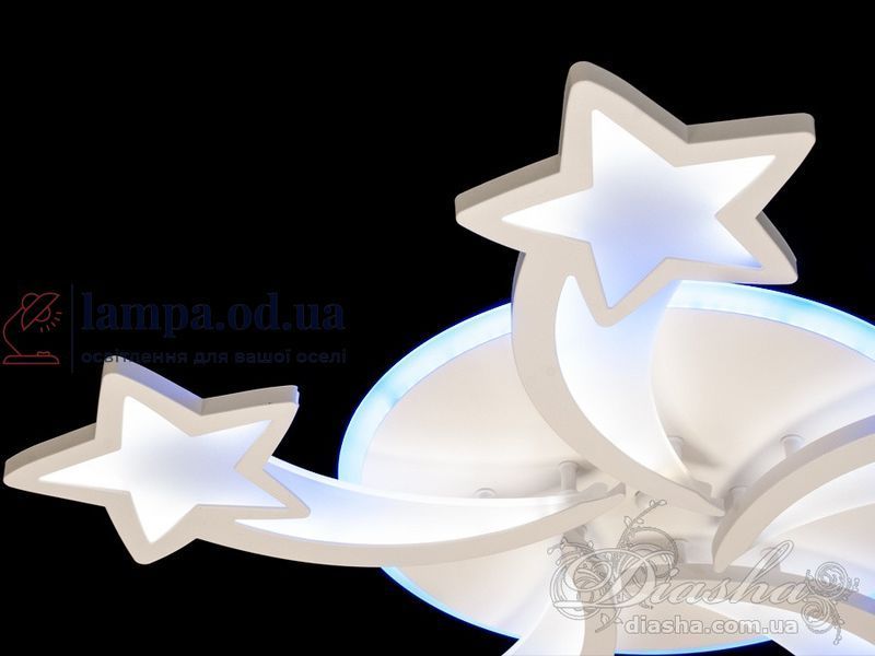 Світлодіодна люстра з пультом для дитячої кімнати Diasha 8163/5WH LED 3color, 85W 8163/5WH LED 3color dim фото