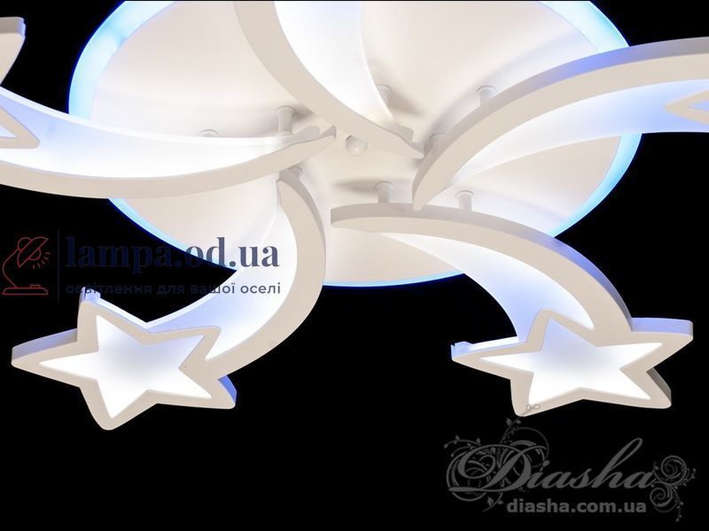 Світлодіодна люстра з пультом для дитячої кімнати Diasha 8163/5WH LED 3color, 85W 8163/5WH LED 3color dim фото