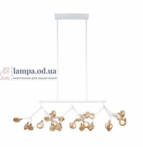 Люстра стельова LED Levistella 918LP264-27 WH+BR, 27 плафонів, білий + коричневий, сучасний стиль для вітальні LVS2979 фото