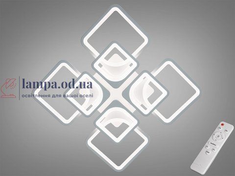 Люстра стельова LED Diasha 8060/4+4WH 7425, 135W, 600мм, сучасний стиль, димер, 7425 лм 8060/4+4WH фото