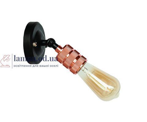 Бра настінне Levistella 752WA2106-1, E27, 60W, чорний метал, рожеве золото, для дому LVS03925 фото