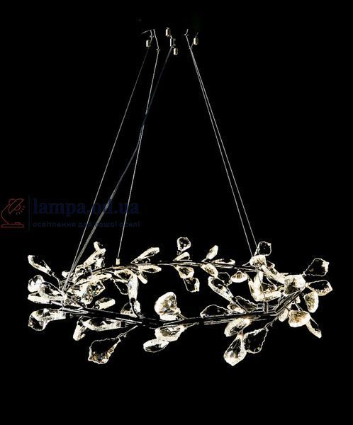 Дизайнерська кришталева LED люстра для спальні Splendid Ray L2501/800/64 хром 85 см на 64 лампи 30434611 фото