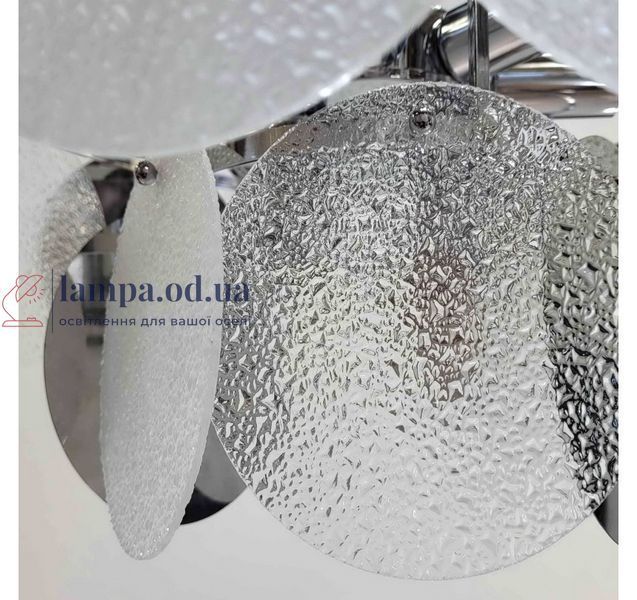 Дизайнерская подвесная люстра Artlight 21822/500CH хром с прозрачными и белыми стеклянными дисками 21822/500CH фото