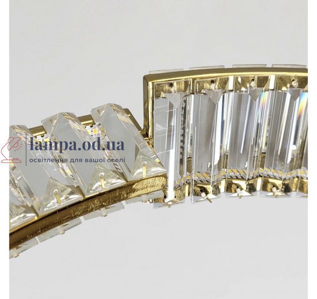 Кільцева підвісна LED-люстра Artlight 561/600 з прозорим скляним декором, латунь, 75 Вт, від 13-20 м&sup2; 561/600 фото