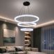 Підвісна LED люстра до 30 м2 Diasha 1712/800+600+400ABK, три кільця, чорна, 125 W 1712/800+600+400ABK фото 1
