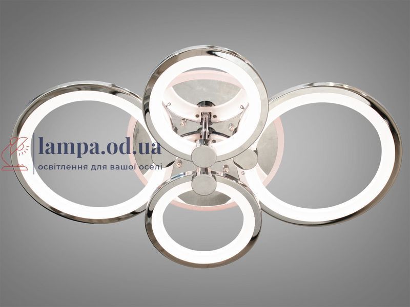 Потолочная LED-люстра Diasha 8022/4HR 70W, 3 кольца, 3 цвета света, &Oslash;40&times;62 см, диммер, пульт 8022/4HR LED 3color dim фото