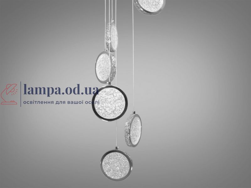 Люстра каскадная LED Diasha 3005/10HR 66W, хром, для холла, коридора, гостиной, спальни, 10 ламп, IP20 3005/10HR фото