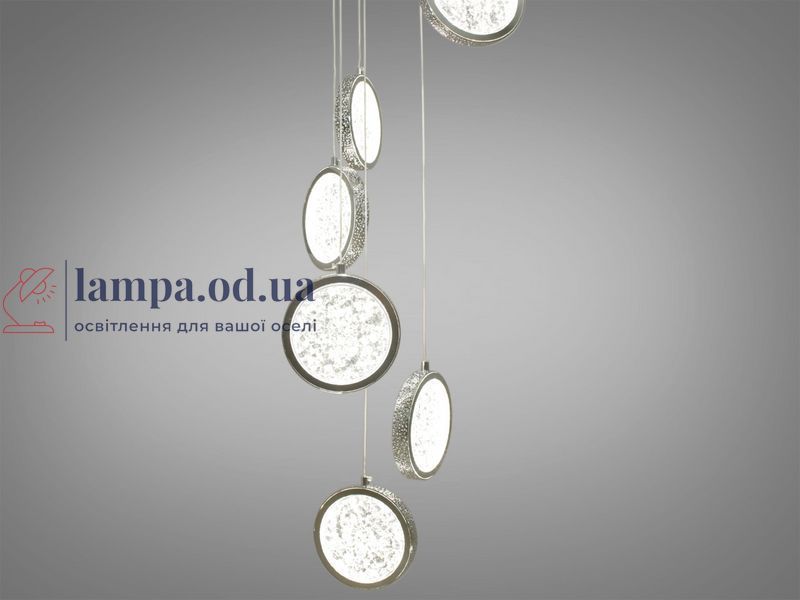 Люстра каскадная LED Diasha 3005/10HR 66W, хром, для холла, коридора, гостиной, спальни, 10 ламп, IP20 3005/10HR фото