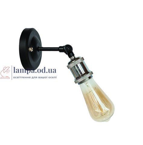 Бра настінне Levistella 752WB1101-1, E27, 60W, чорний, хромований патрон, сучасний стиль для дому LVS03852 фото