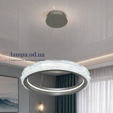 Подвесная LED-люстра для гостиной и спальни Diasha 583-500G с акриловым кольцом, пультом, 84 W, 50 см, 10-18m2 583-500G фото
