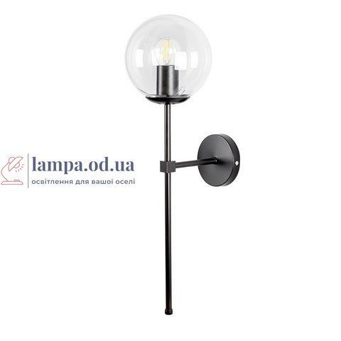 Бра настінне Levistella 999W2501F-1 BK+CL, E27, чорний, скло, сучасний стиль для дому та зала LVS5536 фото