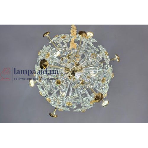 Люстра с хрусталем Linisoln 24418-600 CH/FG, хром с золотом, 80 Вт, 16xG4, 60 см, 15-17 м&sup2; 24418-600 CH/FG фото