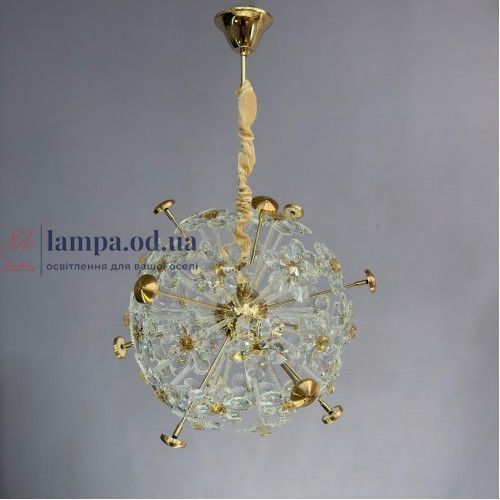 Люстра с хрусталем Linisoln 24418-600 CH/FG, хром с золотом, 80 Вт, 16xG4, 60 см, 15-17 м&sup2; 24418-600 CH/FG фото