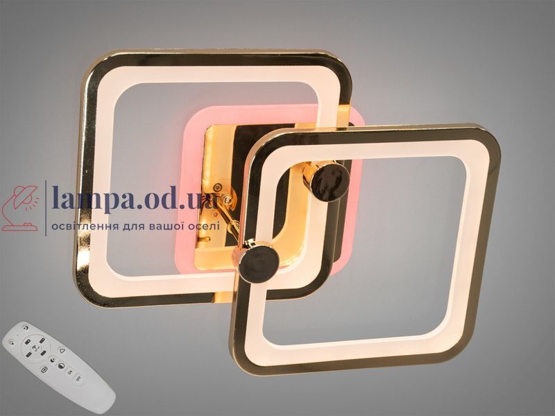 Сучасна стельова LED-люстра для дитячої Diasha 8208/2G LED 3color dimmer &mdash; золота, 50 Вт, 33&times;42 см 8208/2G LED 3color dimm фото