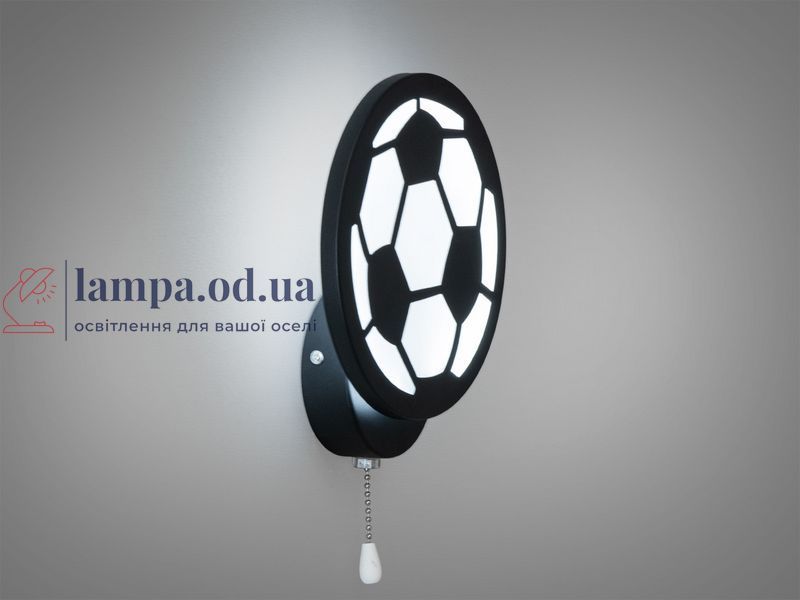 Настенный светильник LED Diasha 8065/1BK Футбольный мяч, 16W, 935 лм, металл, акрил, современный стиль для детей 8065/1BK фото