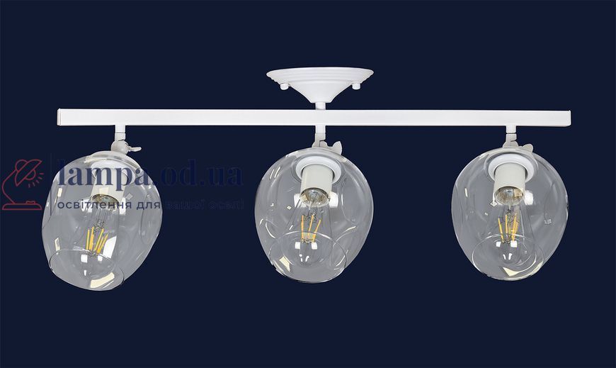 Потолочная люстра Levistella 756XPR0231F-3 WH+CL, 3 лампы E27, белый + прозрачный, современный дизайн LVS4201 фото