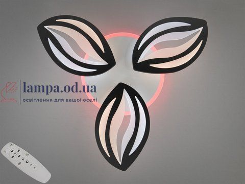 Потолочная люстра LED Diasha 8092/3BK, 52W, 3200K/4100K/6000K, черный металл, современный стиль, с пультом 8092/3BK LED 3color dim фото