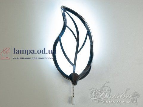 Настенное бра LED Diasha 8028/1HR Уникальное, 15W, 825 лм, 3000K, хром, акриловый плафон, для спальни 8028/1HR фото