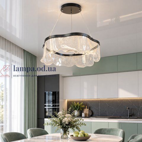 Підвісна LED люстра Artlight CG80072/500B-BK, 42 Вт, чорна, 50 см CG80072/500B-BK фото