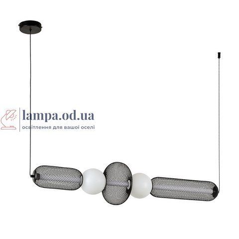 Світильник підвісний LED Levistella 7812028 BK, 12W, 3000K, чорний метал, для вітальні, сучасний стиль LVS6155 фото