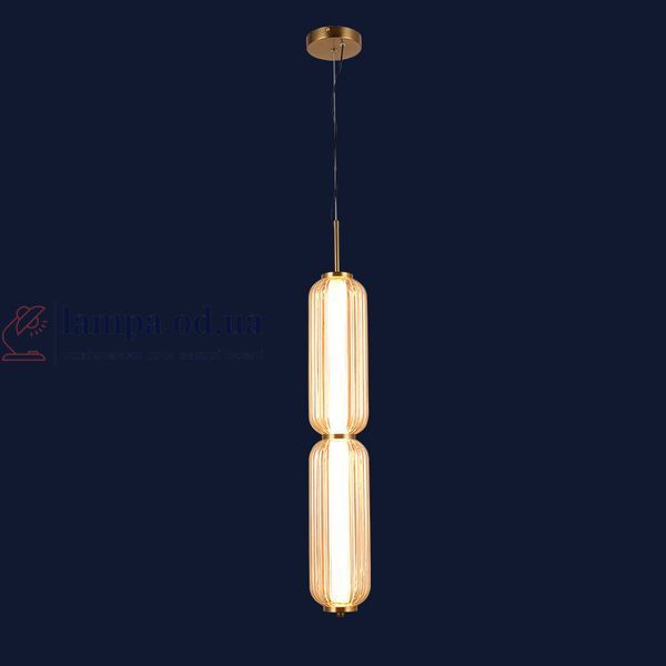 Светильник підвісний LED Levistella 79112303-2led AB+BR, 70W, три режими, скляний плафон, для вітальні LVS6016 фото