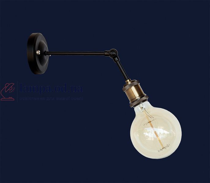 Настенное бра Levistella 752WM1103-1, E27, 60W, черный с бронзовым патроном, металл LVS04370 фото
